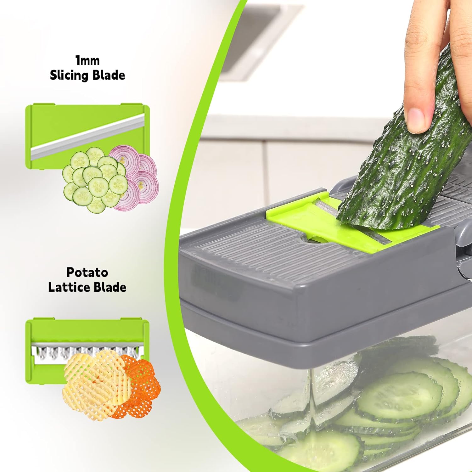 Vegetable Chopper,Mandoline Vegetable Slicer Cutter Onion Chopper Food Chopper Salad Chopper Vegetable Dicer Potato Chipper Kitchen Gadgets - Amazing Gadgets Outlet