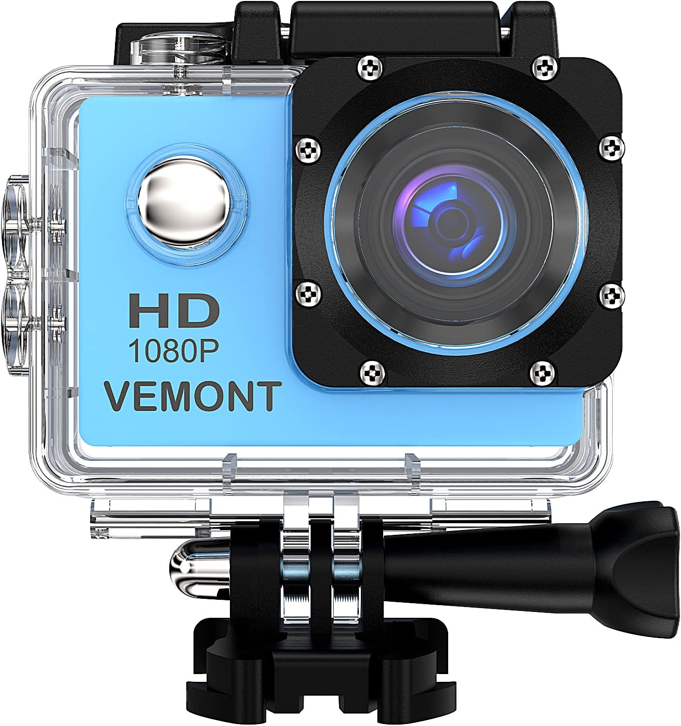 VEMONT Full HD 2.0 Inch Action Camera 1080P 12MP Sports Camera Action Cam Underwater 30m/98ft Waterproof Camera and Mounting Accessories Kit for Diving/Bicycle/Climbing/Swimming etc - Amazing Gadgets Outlet