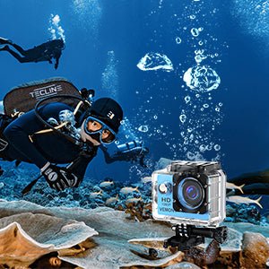 VEMONT Full HD 2.0 Inch Action Camera 1080P 12MP Sports Camera Action Cam Underwater 30m/98ft Waterproof Camera and Mounting Accessories Kit for Diving/Bicycle/Climbing/Swimming etc - Amazing Gadgets Outlet