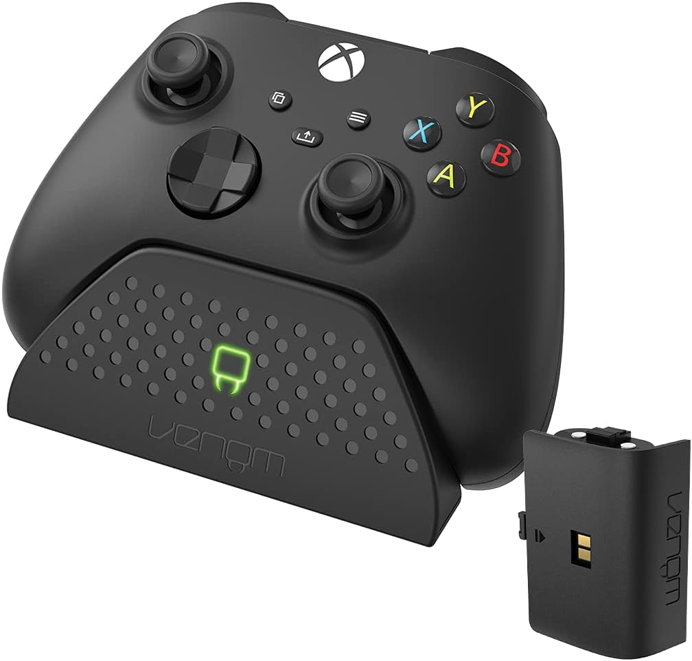 Venom Twin Charging Dock with 2 x Rechargeable Battery Packs - Black (Xbox Series X & S/Xbox One) - Amazing Gadgets Outlet