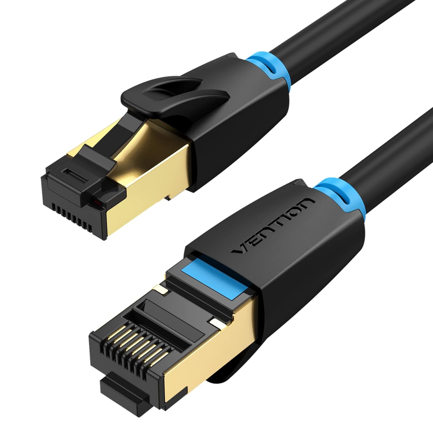 VENTION Cat 6 Flat Ethernet Cable 2m Network Cable Rj45 Lan Cable 1000Mbps 250MHz Gold - Plated Short Ethernet Cable for PC, PS5/4, Xbox, Router, Modem etc - Amazing Gadgets Outlet