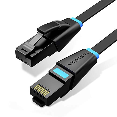 VENTION Cat 6 Flat Ethernet Cable 2m Network Cable Rj45 Lan Cable 1000Mbps 250MHz Gold - Plated Short Ethernet Cable for PC, PS5/4, Xbox, Router, Modem etc - Amazing Gadgets Outlet