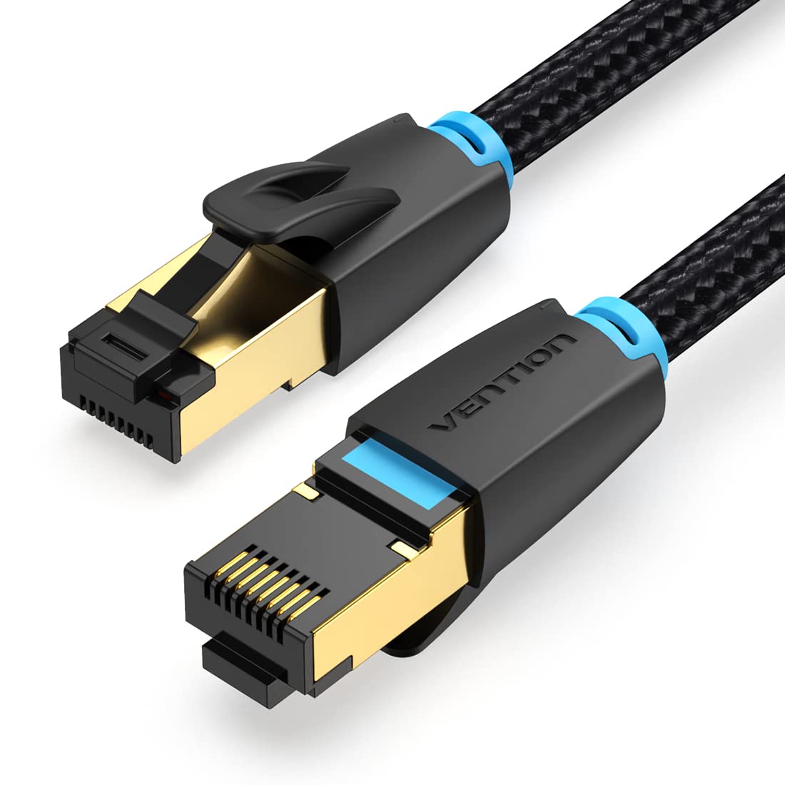 VENTION Cat 6 Flat Ethernet Cable 2m Network Cable Rj45 Lan Cable 1000Mbps 250MHz Gold - Plated Short Ethernet Cable for PC, PS5/4, Xbox, Router, Modem etc - Amazing Gadgets Outlet