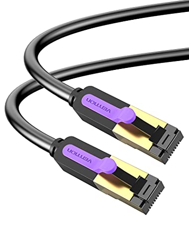 VENTION Cat 6 Flat Ethernet Cable 2m Network Cable Rj45 Lan Cable 1000Mbps 250MHz Gold - Plated Short Ethernet Cable for PC, PS5/4, Xbox, Router, Modem etc - Amazing Gadgets Outlet