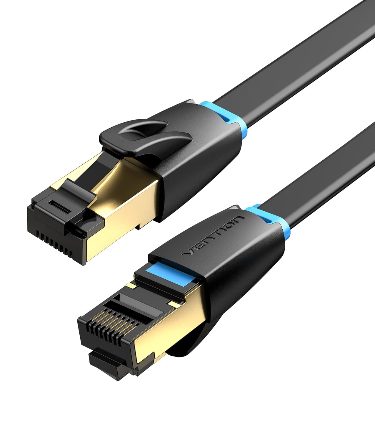 VENTION Cat 6 Flat Ethernet Cable 2m Network Cable Rj45 Lan Cable 1000Mbps 250MHz Gold - Plated Short Ethernet Cable for PC, PS5/4, Xbox, Router, Modem etc - Amazing Gadgets Outlet