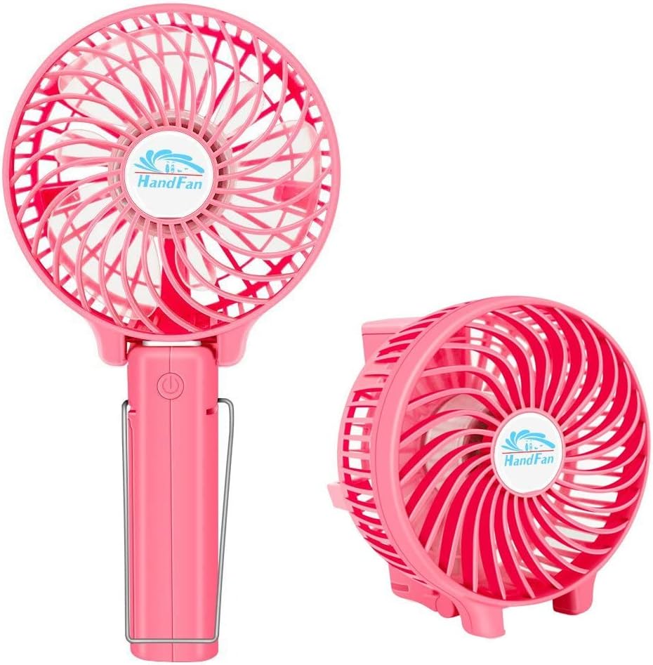 VersionTech Hand Held Fan,Portable Handheld USB Rechargeable Fans with 3 Speeds,Battery Operated Electric Powered Mini Foldable Desk Desktop Fans for Home Office Ceiling Travel Black - Amazing Gadgets Outlet