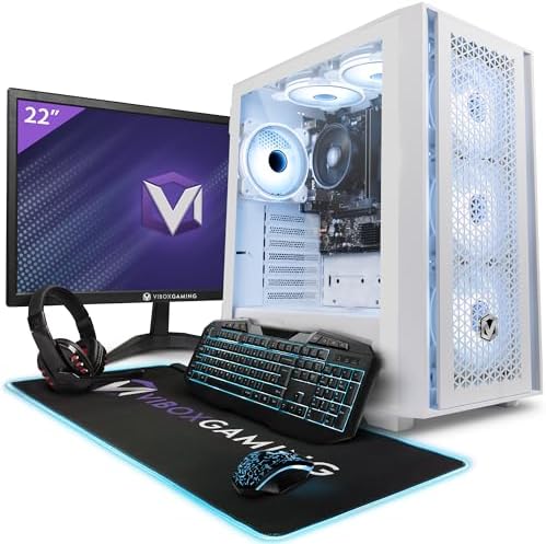 Vibox I - 24 Gaming PC - 21.5" Monitor Bundle - Quad Core AMD Ryzen 3200G Processor - Radeon Vega 8 Graphics - 16GB RAM - 1TB SSD - Windows 11 - WiFi - Amazing Gadgets Outlet