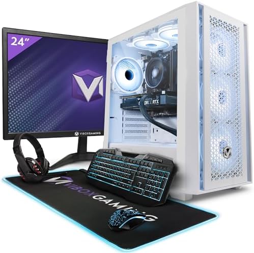 Vibox V - 2 Gaming PC - 24" Monitor Bundle - AMD Ryzen 5 4500 Processor - Nvidia GTX 1650 4GB Graphics Card - 16GB RAM - 480GB SSD - Windows 11 - WiFi - Amazing Gadgets Outlet