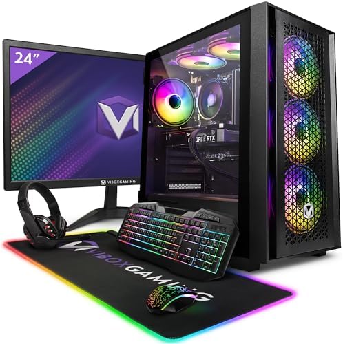 Vibox V - 2 Gaming PC - 24" Monitor Bundle - AMD Ryzen 5 4500 Processor - Nvidia GTX 1650 4GB Graphics Card - 16GB RAM - 480GB SSD - Windows 11 - WiFi - Amazing Gadgets Outlet