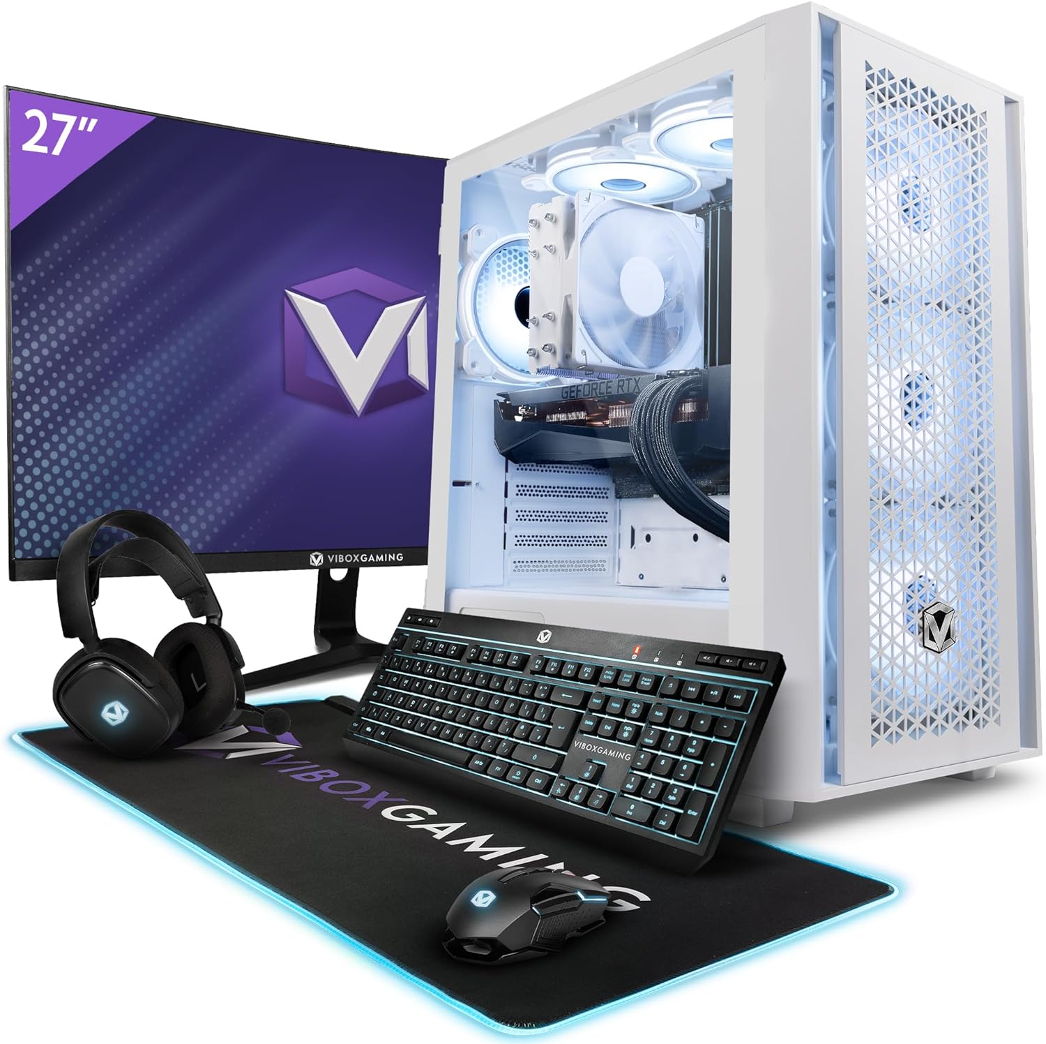 Vibox VII - 6 Gaming PC - 24" Monitor Bundle - Intel i7 14700F Processor 5.4GHz - Nvidia RTX 3060 12GB Graphics Card - 16GB RAM - 1TB NVMe SSD - 600W PSU - Windows 11 - WiFi - Amazing Gadgets Outlet