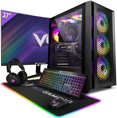 Vibox VII - 6 Gaming PC - 24" Monitor Bundle - Intel i7 14700F Processor 5.4GHz - Nvidia RTX 3060 12GB Graphics Card - 16GB RAM - 1TB NVMe SSD - 600W PSU - Windows 11 - WiFi - Amazing Gadgets Outlet