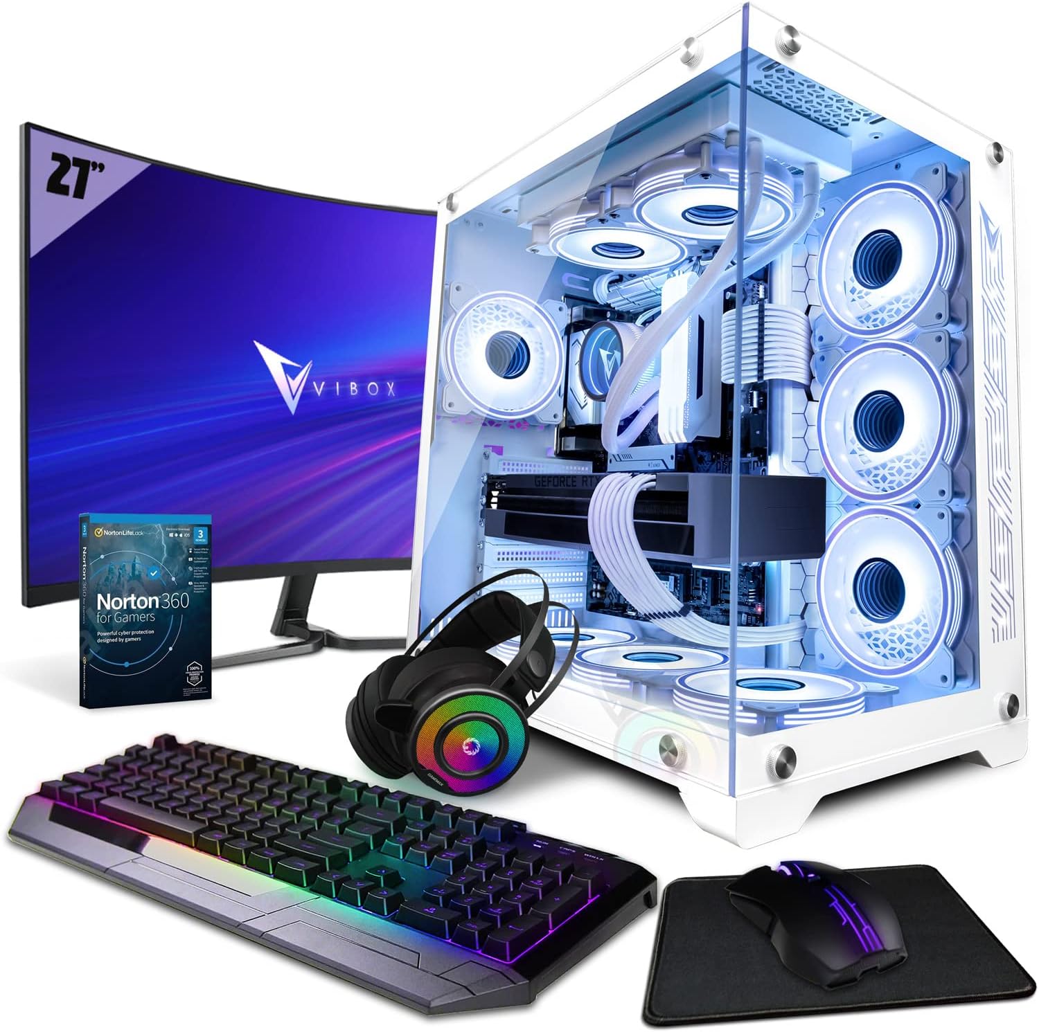 Vibox VIII - 223 Gaming PC - Intel i9 11900F Processor - Nvidia RTX 4060 8GB Graphics Card - 32GB RAM - 1TB NVMe SSD - 700W PSU - Windows 11 - WiFi - Amazing Gadgets Outlet