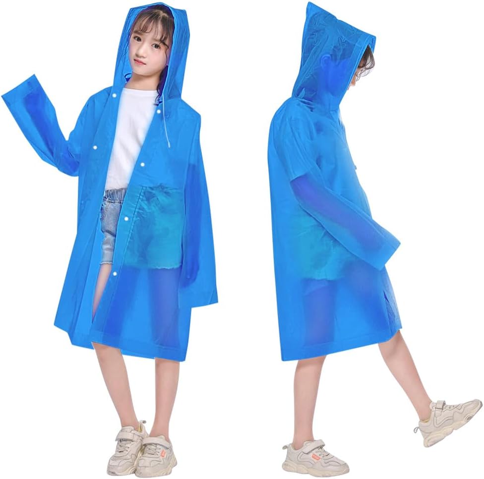 Vicloon Portable Raincoat, Rain Poncho Waterproof with Hoods and Sleeves, Reusable Rain Resistant Poncho for Camping, Emergency Situations, Travel - Amazing Gadgets Outlet