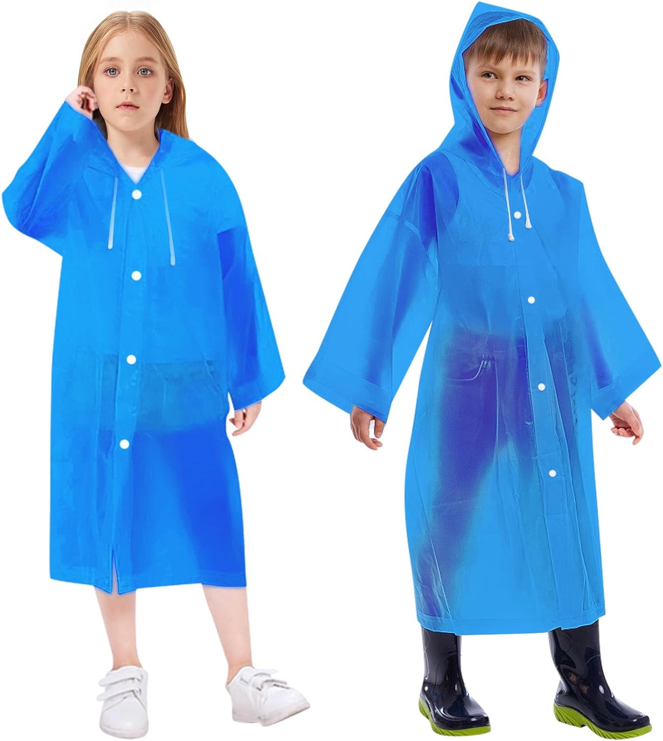 Vicloon Portable Raincoat, Rain Poncho Waterproof with Hoods and Sleeves, Reusable Rain Resistant Poncho for Camping, Emergency Situations, Travel - Amazing Gadgets Outlet