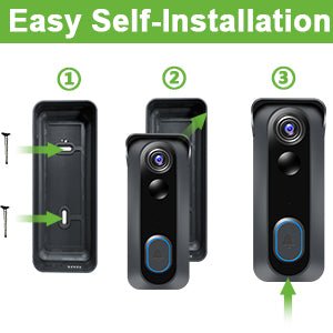 Video Doorbell Camera Wireless with Chime, 1080P WiFi Smart Doorbell, Voice Changer, PIR Motion Detection, 2 - Way Audio, Night Vision, 2.4G, IP66, Battery Powered, Works with Alexa & Google Home - Amazing Gadgets Outlet