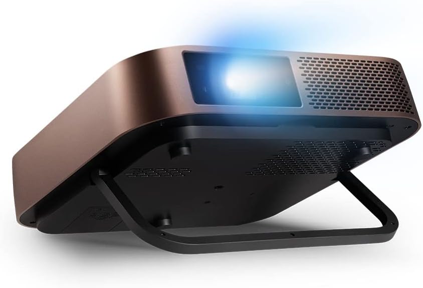 ViewSonic M2 Full HD Smart Portable LED Projector for Gaming, Family & Home Entertainment with WiFi Bluetooth and Harman Kardon Audio - Metallic Bronze - Amazing Gadgets Outlet