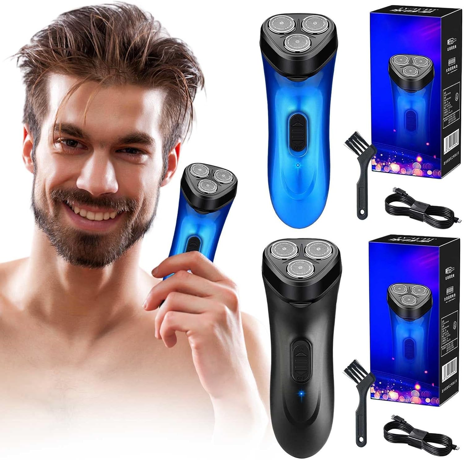 Vipomkowa Men's Electric Shaver - USB Cordless Rechargeable Wet & Dry Shaver - Mini Pocket Portable Electric Shave, Mini Electric Shaver Hair Removal Tool Practical Gifts for Men Women - Amazing Gadgets Outlet