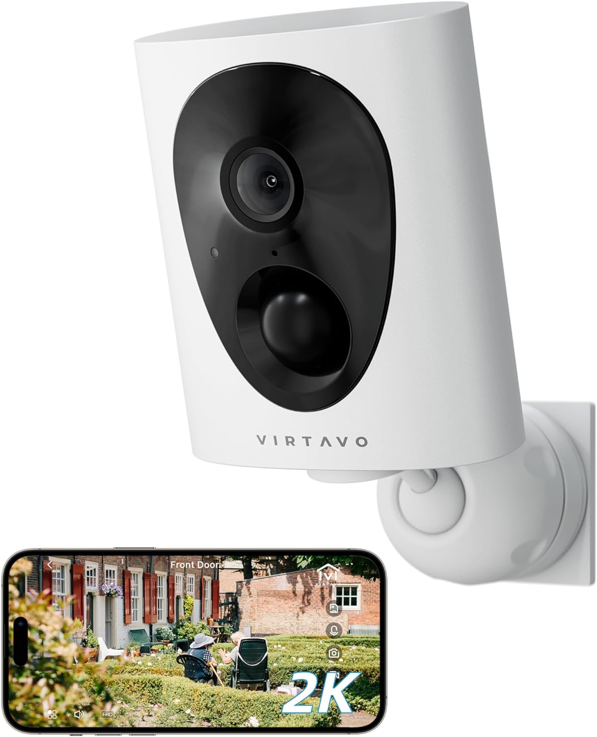 virtavo Security Camera Outdoor Wireless, Rechargeable Battery, CCTV Camera Systems For Home Security, 1080P Starlight, Colorful Night Vision, Remote Access, Motion Detection, Siren, Voice Intercom - Amazing Gadgets Outlet