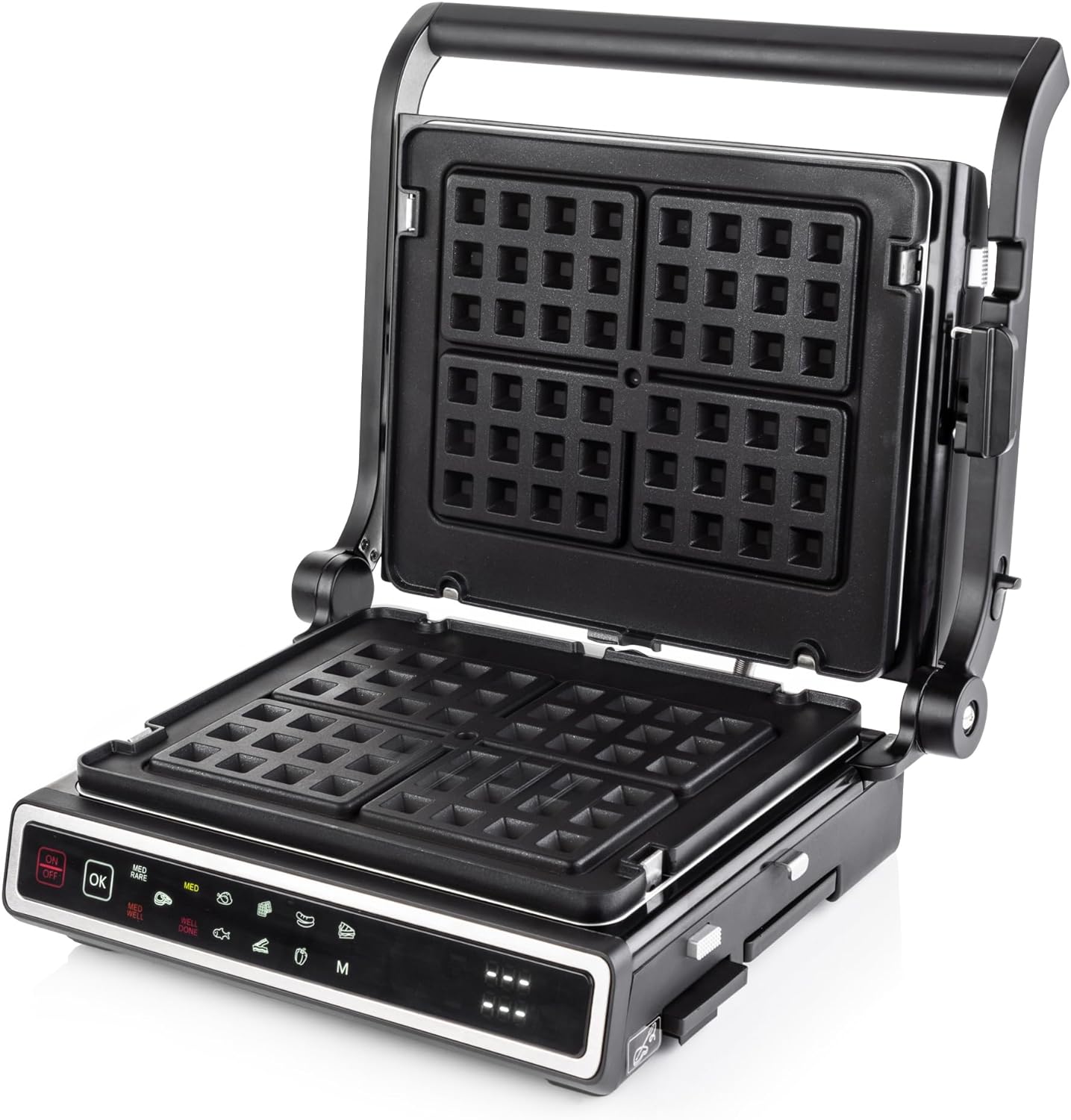 Vitinni Health Grill and Panini Press, 12 Pre - set Functions, Sandwich Toaster and Waffle Maker, Electric Grill Suitable for Indoors, Grill and Griddle, Dual Control, Included Temperature Probe - Amazing Gadgets Outlet