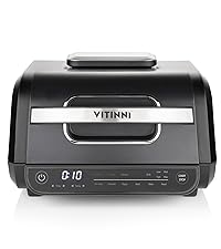 Vitinni Health Grill and Panini Press, 12 Pre - set Functions, Sandwich Toaster and Waffle Maker, Electric Grill Suitable for Indoors, Grill and Griddle, Dual Control, Included Temperature Probe - Amazing Gadgets Outlet