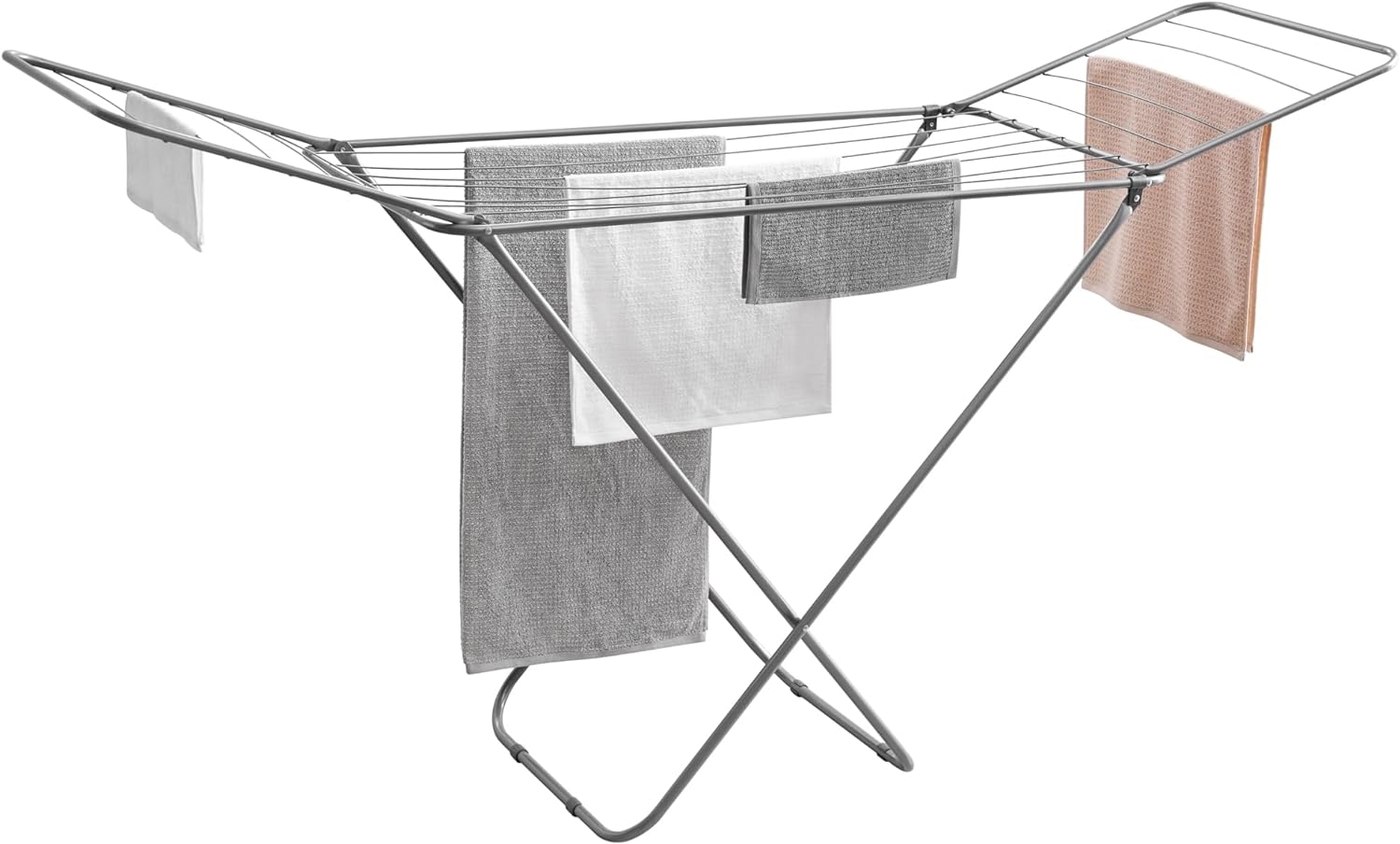 Vivo Technologies Clothes Airer Drying Rack Winged Drying 18M Indoor Outdoor Laundry Washing Line,Metal Foldable Laundry Drying Horse Rack 182x50x100cm - Amazing Gadgets Outlet