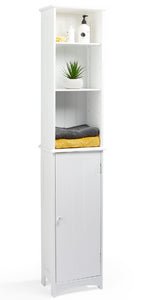 VonHaus Bathroom Floor Cabinet - White Storage Unit w/ 4 Drawers, Cupboard & Adjustable Shelf - Shaker Style Cabinet for Bathroom Organisation - Freestanding Cupboard for Kitchen, Living Room, Hallway   Import  Single ASIN  Import  Multiple ASIN - Amazing Gadgets Outlet