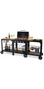 VonHaus Charcoal BBQ – Barbecue with Warming Rack, Adjustable Height, Temperature Gauge – Portable, Ash Catcher, Additional Storage Shelf, 2 Foldable Side Tables, Wheels – Grill Meat, Fish & Veg   Import  Single ASIN  Import  Multiple ASIN ×Produ - Amazing Gadgets Outlet