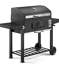 VonHaus Charcoal BBQ – Portable Barrel Barbecue with Warming Rack, Temperature Gauge, Wheels, Large Cooking Grill, Air Vents – 2 in 1 Barbeque and Smoker – Grill Meat, Fish & Vegetables   Import  Single ASIN  Import  Multiple ASIN ×Product custom - Amazing Gadgets Outlet