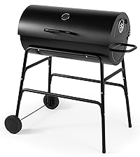 VonHaus Charcoal BBQ – Portable Barrel Barbecue with Warming Rack, Temperature Gauge, Wheels, Large Cooking Grill, Air Vents – 2 in 1 Barbeque and Smoker – Grill Meat, Fish & Vegetables   Import  Single ASIN  Import  Multiple ASIN ×Product custom - Amazing Gadgets Outlet