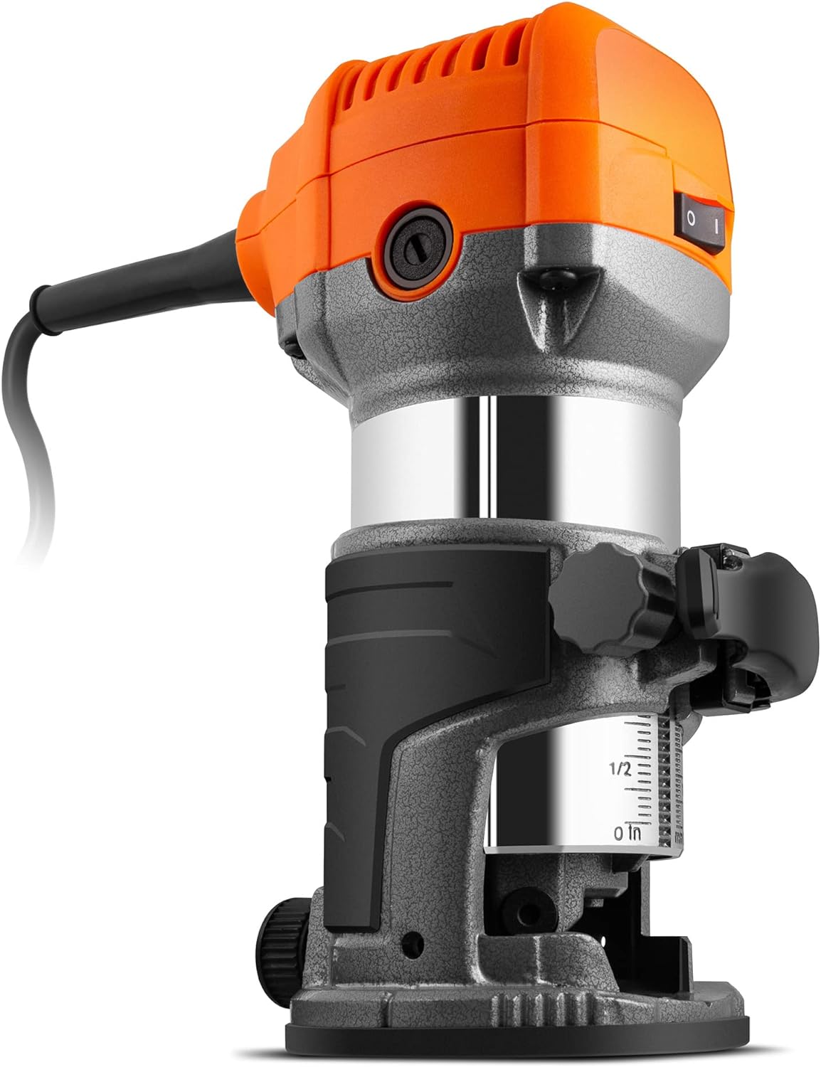 VonHaus Compact Palm Router Saw 710W - Electric Trimmer Router Corded - Chuck Collect Diameter 1/4”, 3/8” - 220V Plunge Wood Router - Trimmer Base for Wood/Laminate Flooring - 6 Speed Settings - Amazing Gadgets Outlet