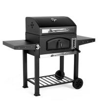 VonHaus Dual Fuel BBQ – 2 in 1 Charcoal & Gas Barbecue with Warming Rack, Fold Down Shelf, Temperature Gauges, Wheels, Large Cooking Grills & More – Barbeque and Smoker – Grill Meat, Fish & Vegetables - Amazing Gadgets Outlet