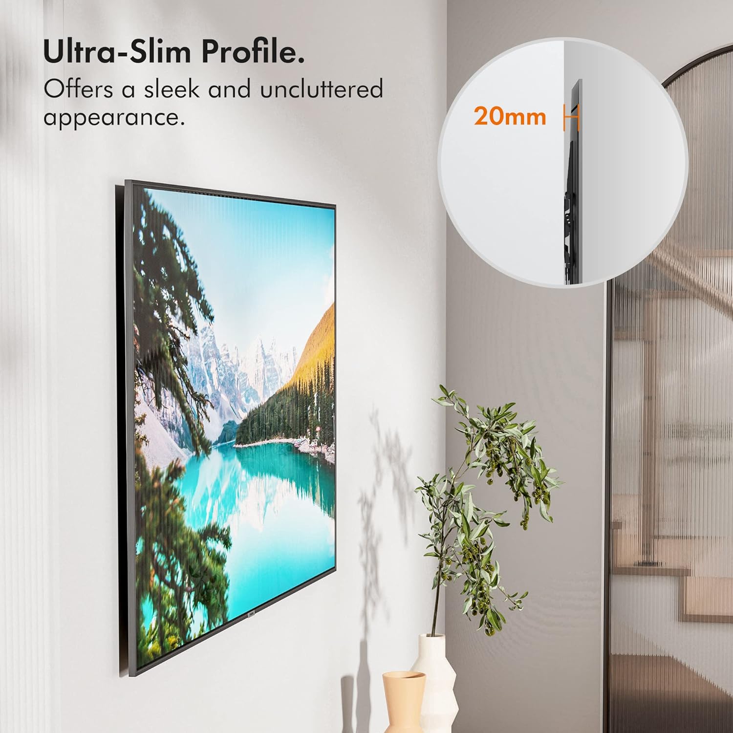 VonHaus TV Wall Bracket for 32 - 70" Screens, Ultra - Slim TV Bracket with Spirit Level, Flat to Wall Mount, 45kg Capacity, Max VESA: 400x400mm - Amazing Gadgets Outlet