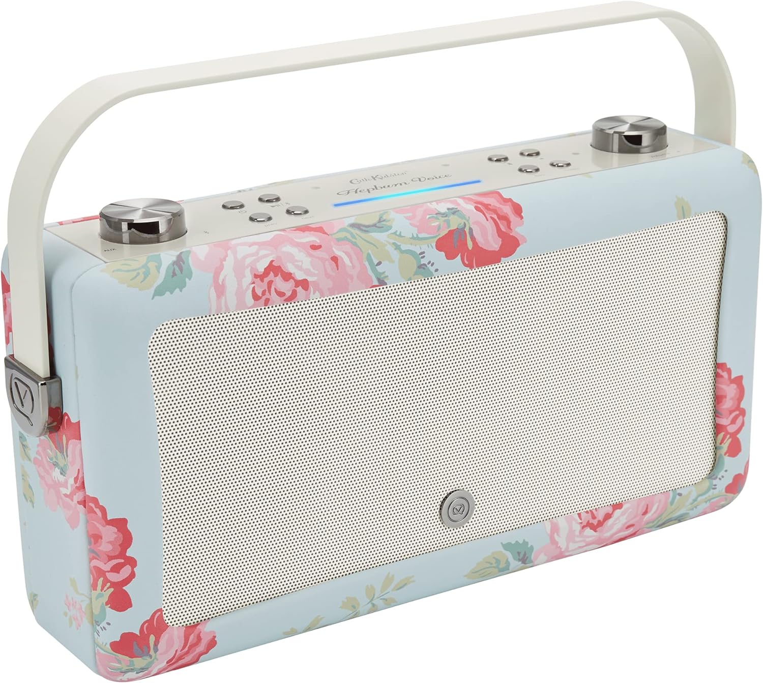 VQ Cath Kidston Hepburn Voice Amazon Alexa Voice Control Bluetooth Smart Speaker, Portable Radio with Built - in Rechargeable Battery Included - Scattered Rose - Amazing Gadgets Outlet