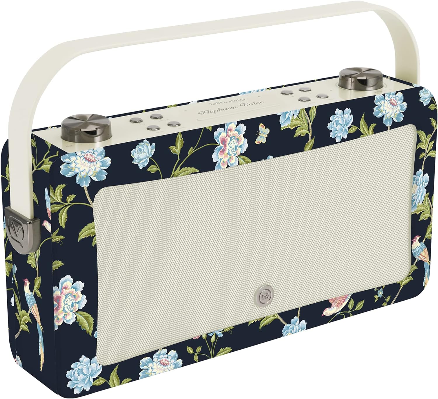 VQ Cath Kidston Hepburn Voice Amazon Alexa Voice Control Bluetooth Smart Speaker, Portable Radio with Built - in Rechargeable Battery Included - Scattered Rose - Amazing Gadgets Outlet