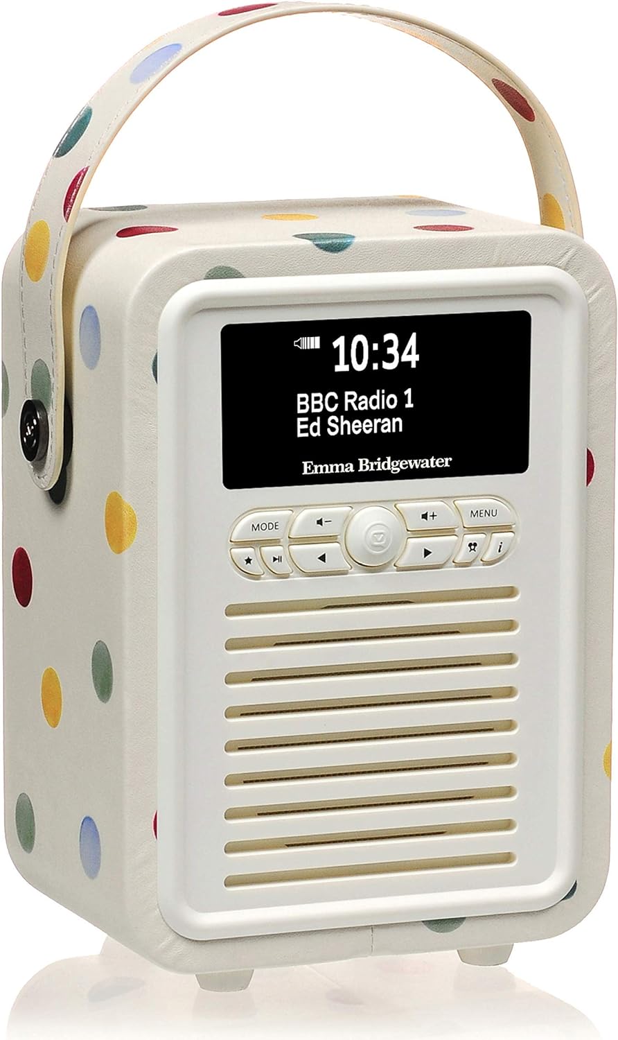 VQ Retro Mini DAB Radio with Bluetooth, Radio Alarm Clock with FM supportability. Mains and Battery Powered Portable DAB/DAB+ Digital Radio - Amazing Gadgets Outlet