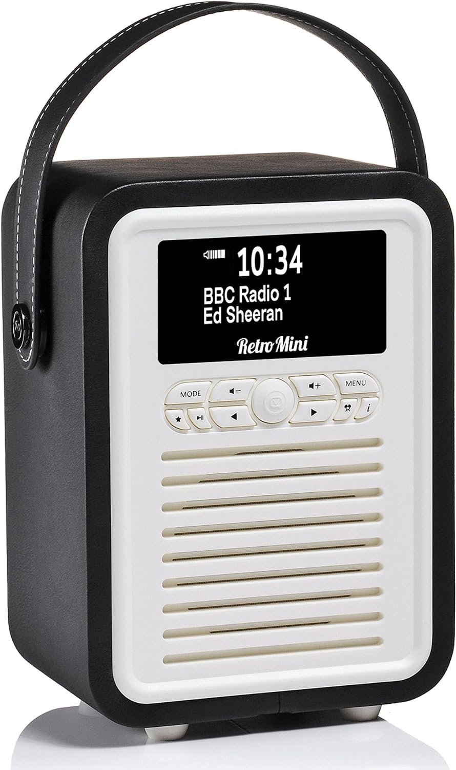 VQ Retro Mini DAB Radio with Bluetooth, Radio Alarm Clock with FM supportability. Mains and Battery Powered Portable DAB/DAB+ Digital Radio - Amazing Gadgets Outlet