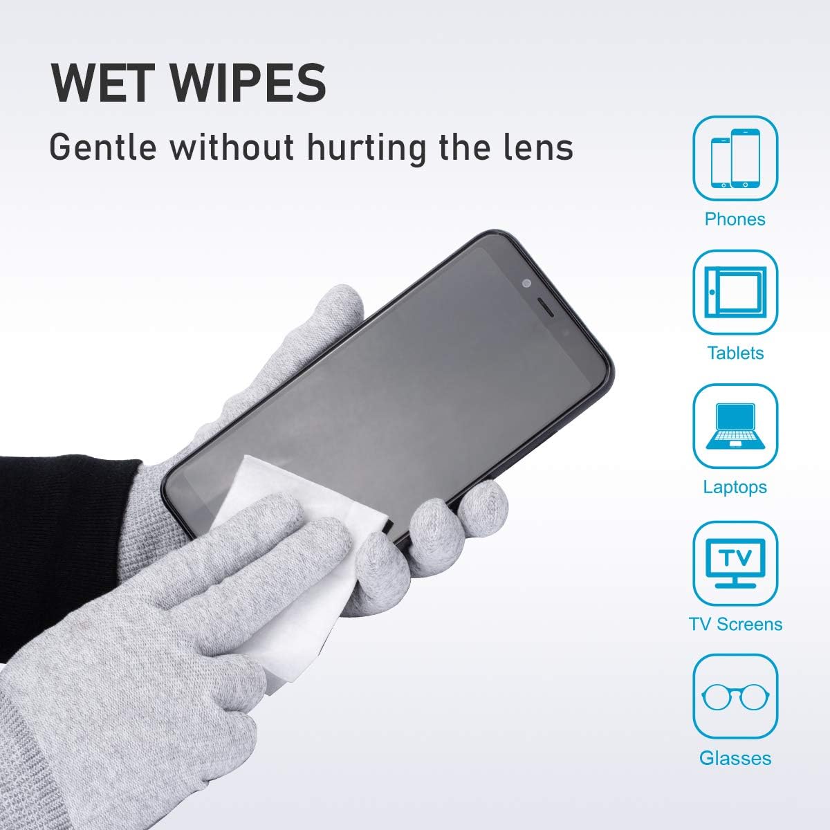 VSGO VS - A2E Professional Lens Cleaning Kit with Filter Air Blower Folding Pouch Microfiber Lens Cloth Wet Wipes Lens Cleaner Metal Brush Cotton Swab for Optical Camera Lens Phone Laptop Cleaning - Amazing Gadgets Outlet