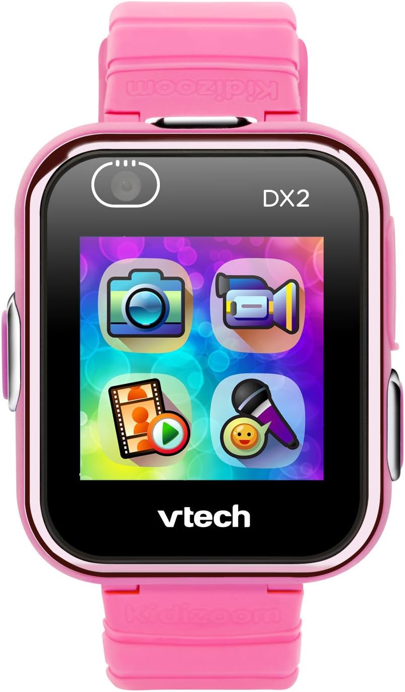 VTech Kidizoom Smart Watch DX2, Pink Watch for Kids with Games, Camera for Photos & Videos, Colour Screen, Photo Effects & More, for Infants aged 4, 5, 6, 7 + years, English Version - Amazing Gadgets Outlet