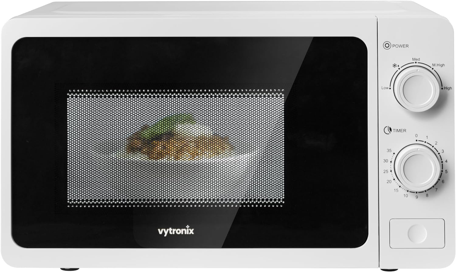 Vytronix WHV20ML 20 Litre 700W Microwave Oven | Freestanding Microwave with 5 Power Levels, Defrost Function, Manual Timer Function | White Microwave 20L Capacity - Amazing Gadgets Outlet