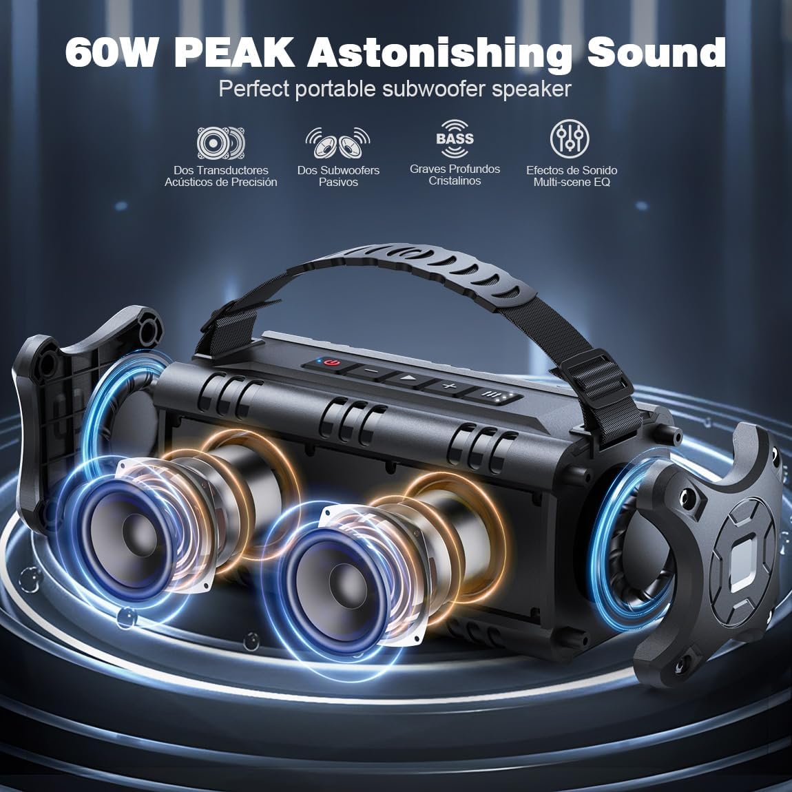 W - KING Bluetooth Speaker, 30W Portable Wireless Loud Speakers, IPX6 Waterproof Outdoor Speaker with Punchy Bass, 24H Play, EQ, AUX, TF Card, USB Playback - Powerful Speaker for Home, Party, Camping - Amazing Gadgets Outlet