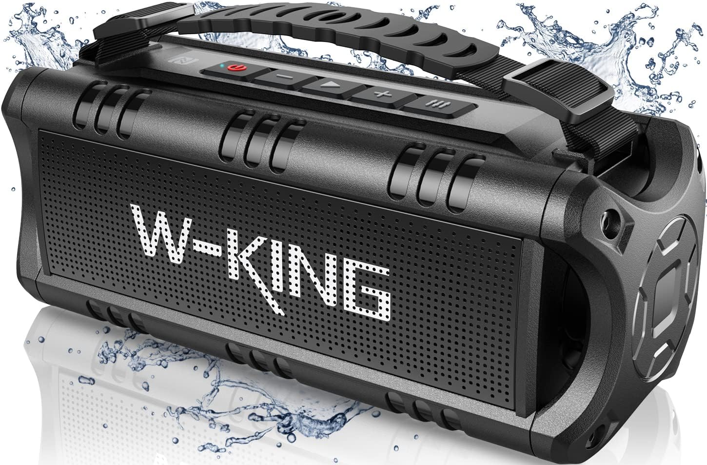 W - KING Bluetooth Speaker, 30W Portable Wireless Loud Speakers, IPX6 Waterproof Outdoor Speaker with Punchy Bass, 24H Play, EQ, AUX, TF Card, USB Playback - Powerful Speaker for Home, Party, Camping - Amazing Gadgets Outlet