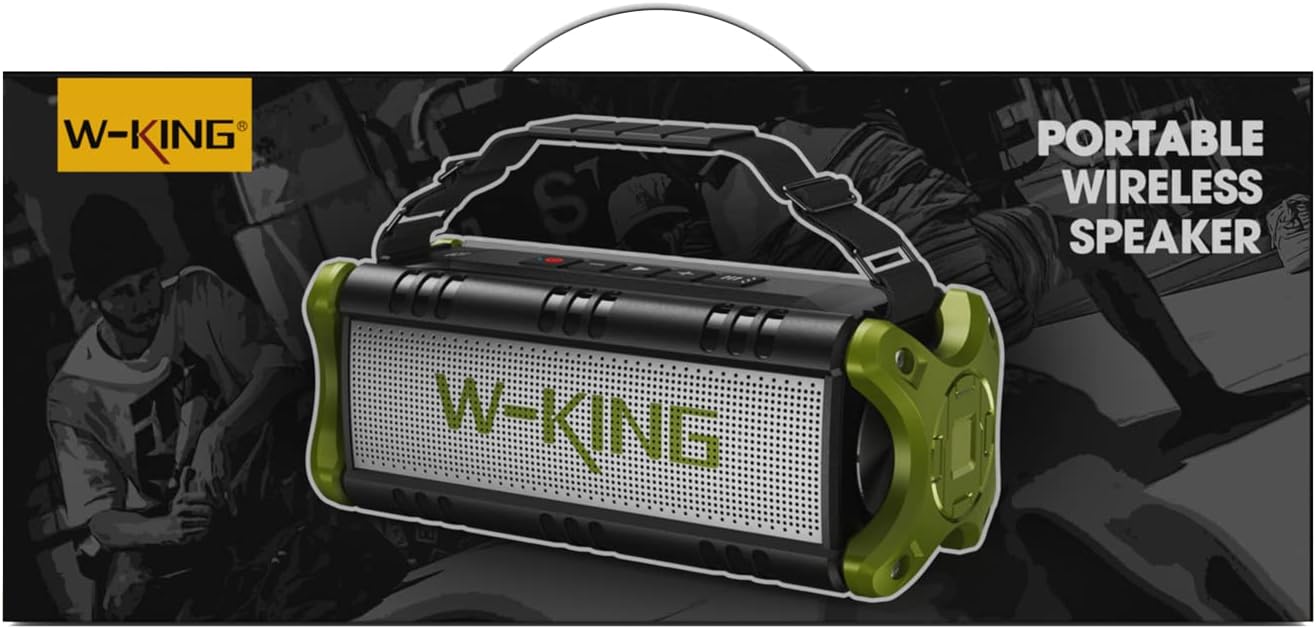 W - KING Bluetooth Speakers, 90W Peak 50W RMS Portable Bluetooth Speaker wireless Loud, IPX6 Waterproof Outdoor Speaker Huge Sound, Bass Speaker Bluetooth 5.0, 40H Playtime, Party BBQ Park Travel Home - Amazing Gadgets Outlet