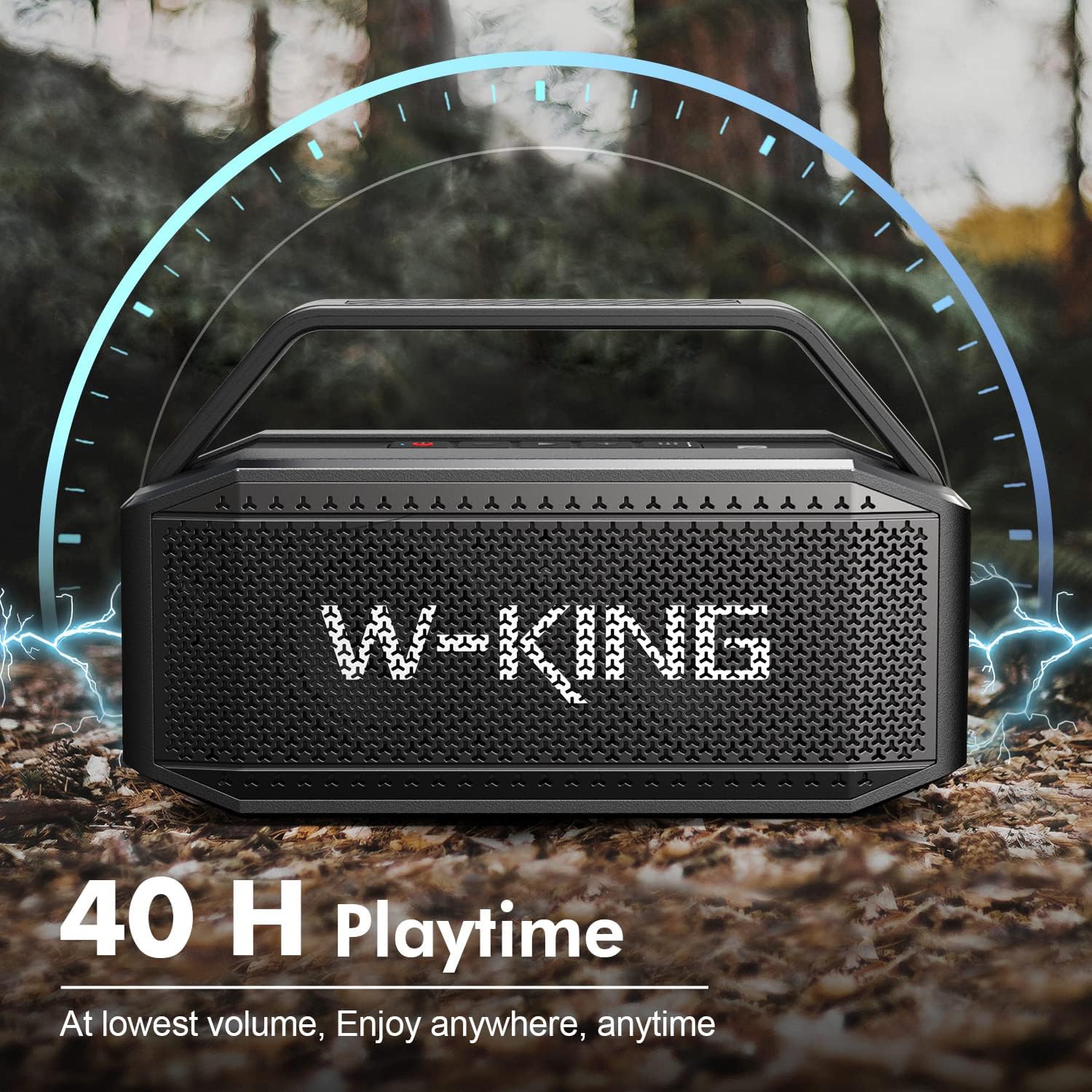 W - KING Portable Bluetooth Speaker, (100W Peak)60W RMS Loud Waterproof Bluetooth Speaker Wireless, Deep Bass/Stereo Pairing/40H/Power Bank/TF/AUX/EQ/NFC, Large Outdoor Speaker Boom box for Party, Home - Amazing Gadgets Outlet