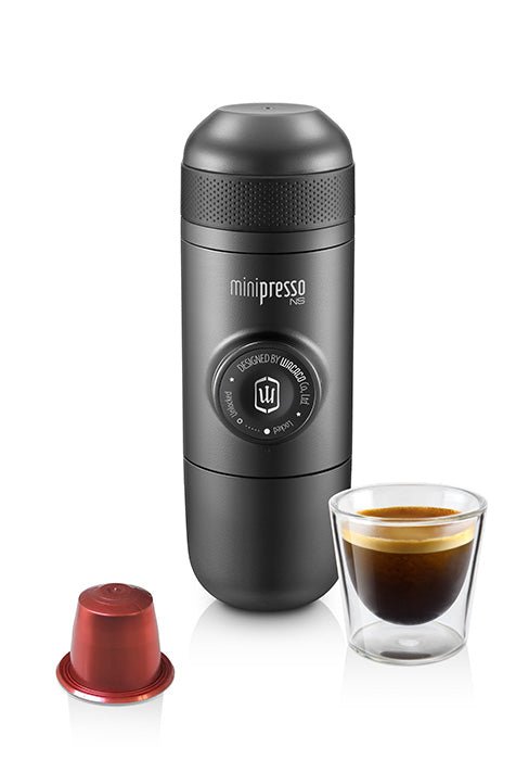 WACACO Minipresso NS2, Portable Espresso Maker Compatible with Nespresso Original Capsules and Compatibles, Manually Operated, 18 Bar Small Handheld Coffee Machine for Travel, Camping - Amazing Gadgets Outlet