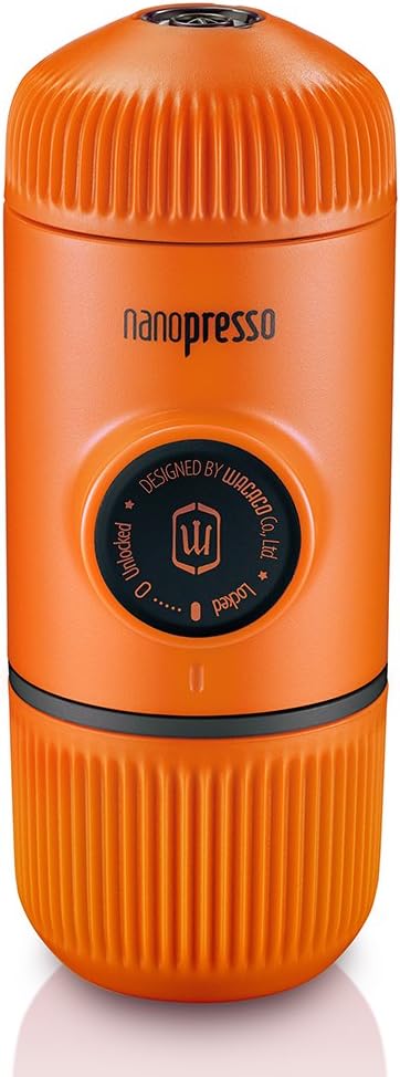 WACACO Nanopresso Portable Espresso Maker, Upgrade Version of Minipresso, 18 Bar Pressure, Yellow Patrol Edition, Small Travel Coffee Maker, Manually Operated, Compatible with Ground Coffee - Amazing Gadgets Outlet