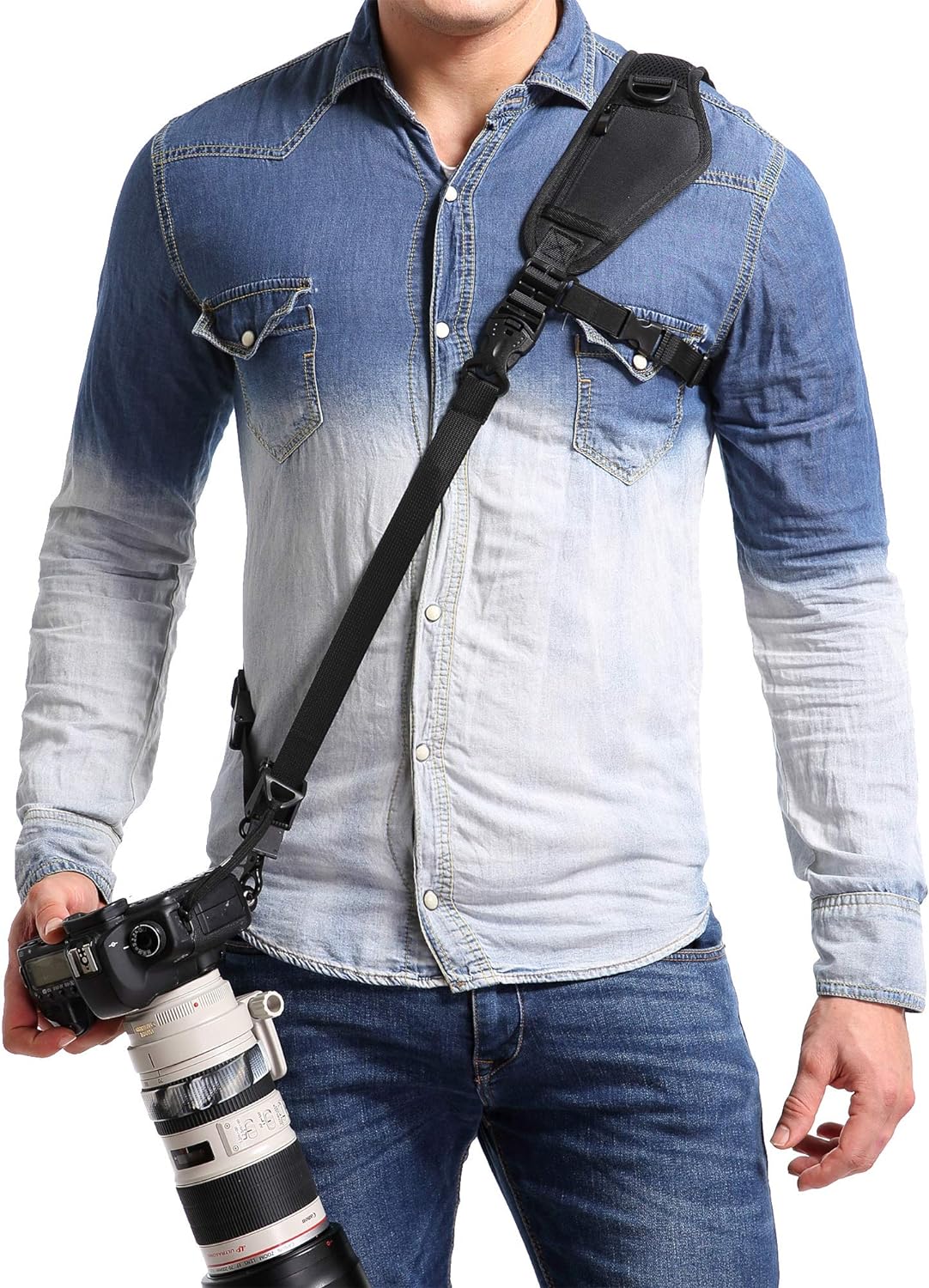 waka Camera Shoulder Strap, Anti - slip Over Shoulder Camera Sling Strap Quick Release with Safety Tether, Comfortable Camera Neck Strap for DSLR Camera - Amazing Gadgets Outlet