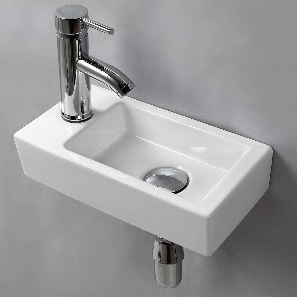 Wall Hung Basin Sink Small Cloakroom Basin Rectangle Ceramic Wash Basin (Right Hand)   Import  Single ASIN  Import  Multiple ASIN ×Product customization General Description Gallery Reviews Variations Additional details Product Tags - Amazing Gadgets Outlet