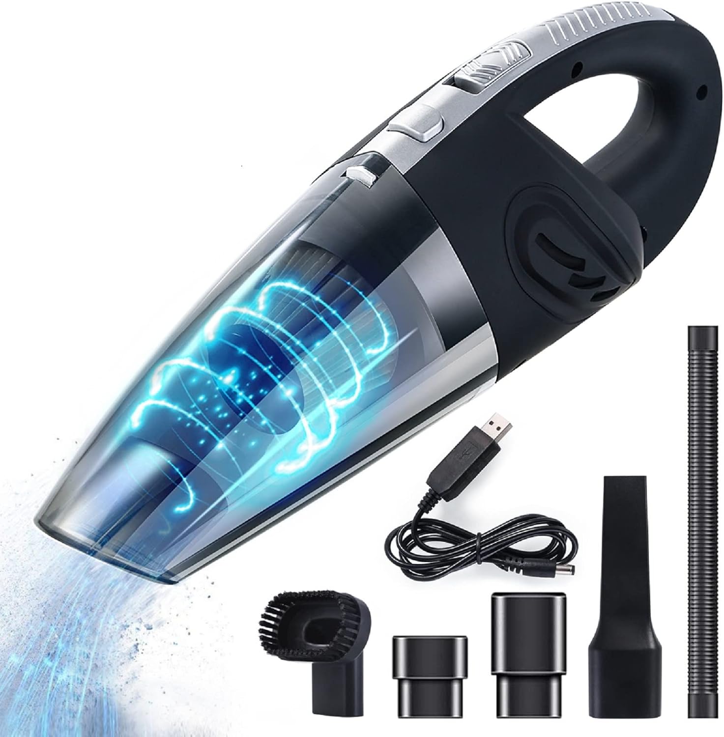 WALLFIRE Handheld Cordless Vacuum, Portable Rechargeable Wet Dry Dual - use Vacuum Cleaner for Home, Car, Pet Hair Cleaning - Amazing Gadgets Outlet