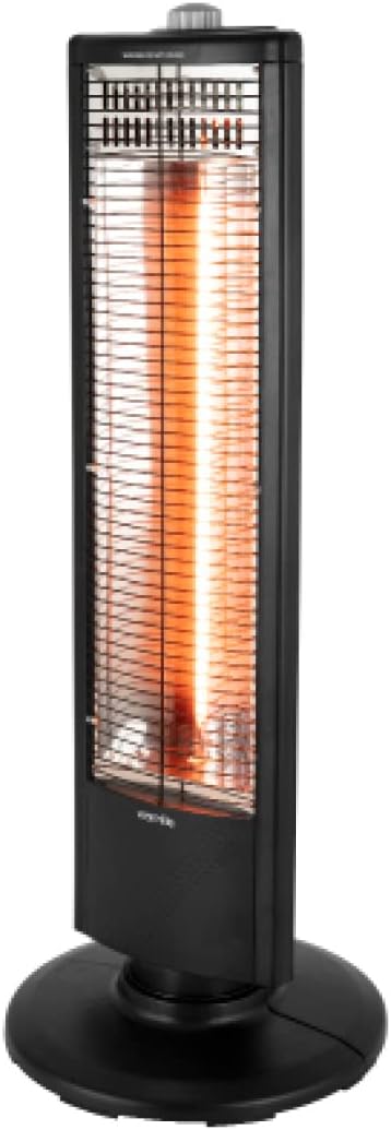 Warmlite WL42013 1KW Carbon Infrared Heater with Oscillation, Adjustable Thermostat and Overheat Protection, Black,80.5 cm*17.0 cm*22.5 cm - Amazing Gadgets Outlet