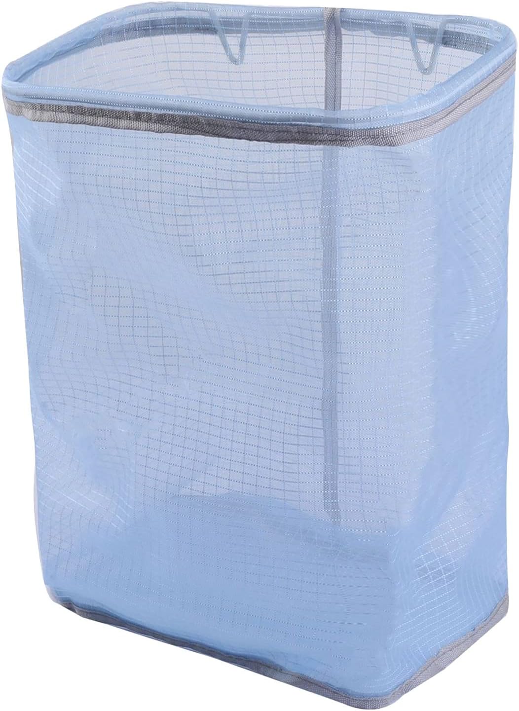 Washing Basket, Foldable Laundry Bag with Portable Handle, Clothes Basket Stands Well, Sturdy Fabric, Stylish Looking Laundry Basket for Household & Laundries, Blue - Amazing Gadgets Outlet